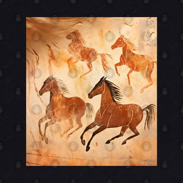 Cave Painting of Horses by MtWoodson